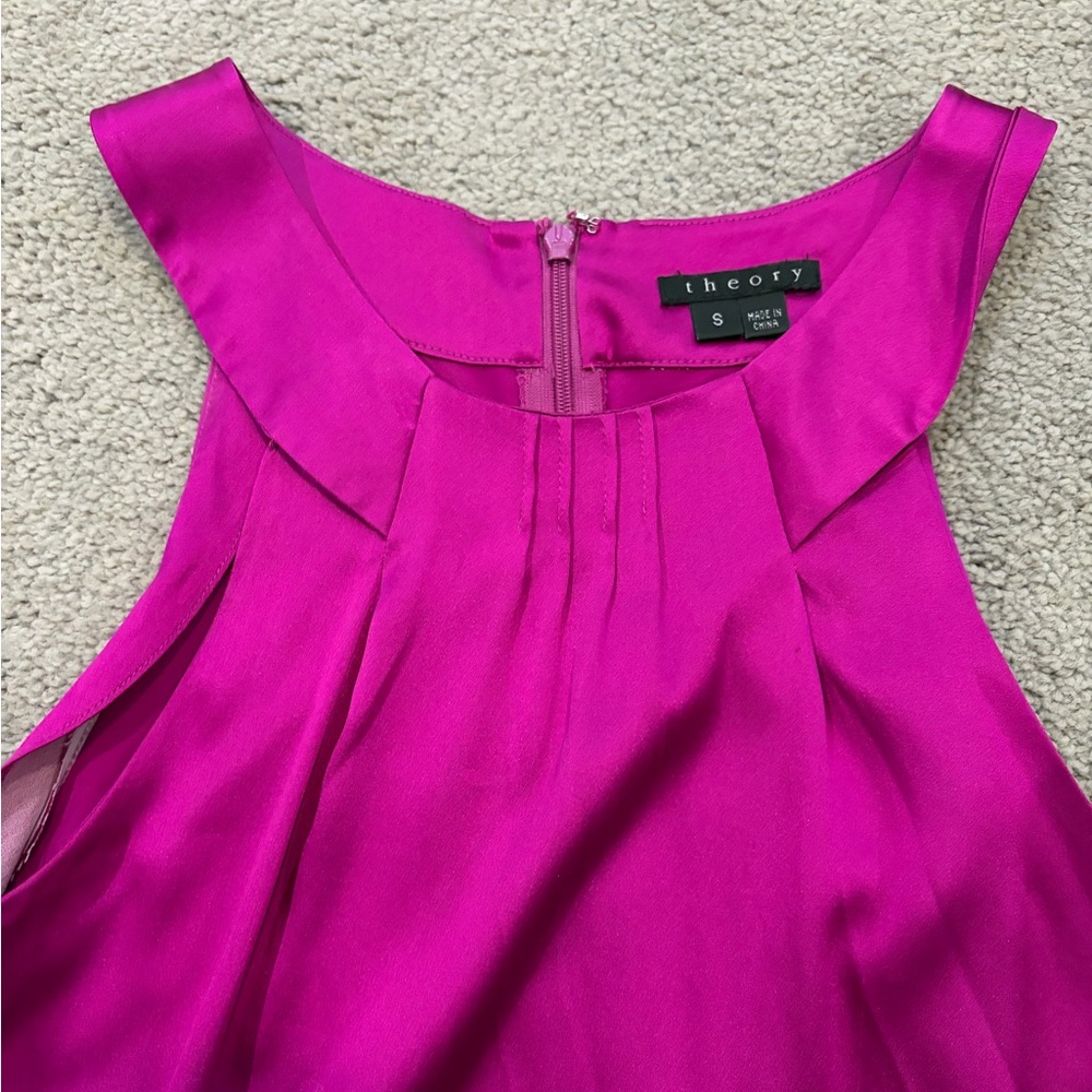 Theory Fuchsia Sleeveless Blouse